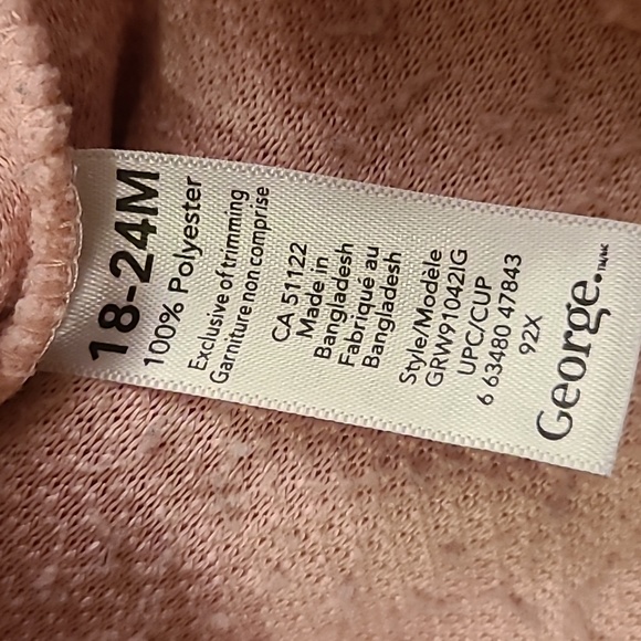 Pink fluffy crew neck sweatshirt with cat face - Picture 4 of 4